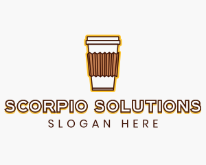 Cafe Coffee Cup logo design