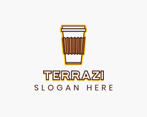 Cafe Coffee Cup logo design