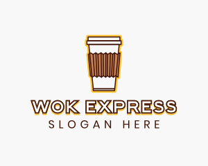 Cafe Coffee Cup logo design