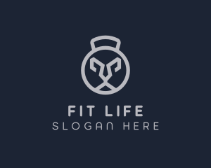 Lion Fitness  Kettlebell  logo design