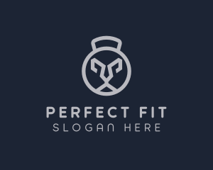 Lion Fitness  Kettlebell  logo design