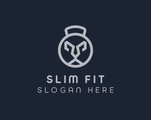 Lion Fitness  Kettlebell  logo design