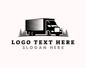 Logistic Truck Transport Logo