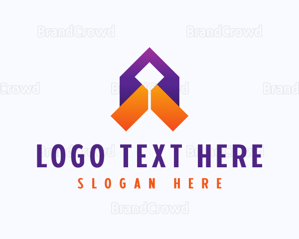 Abstract Arrow Polygon Logo