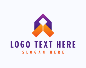 Agency - Abstract Arrow Polygon logo design