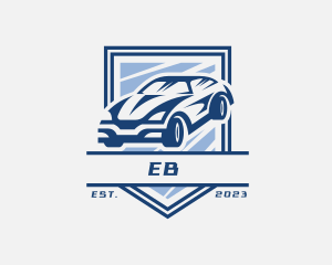 Detailing - Racing Car Shield logo design