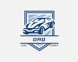 Race - Racing Car Shield logo design