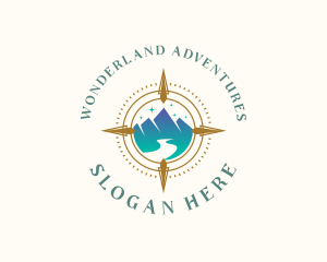 Adventure Compass Mountain logo design