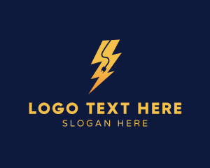 Voltage - Lightning Bolt Socket logo design