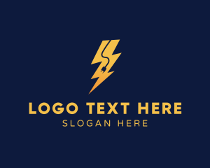 Charger - Lightning Bolt Socket logo design