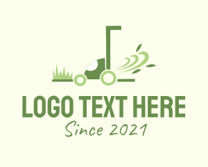 Home Cleaning - Lawn Mower Service logo design