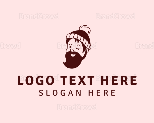 Hipster Beard Beanie Logo
