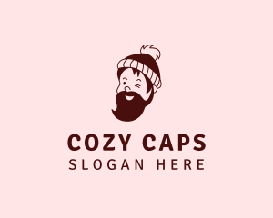 Beanie - Hipster Beard Beanie logo design