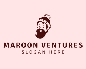 Hipster Beard Beanie logo design