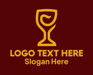 Golden Wine Goblet Logo