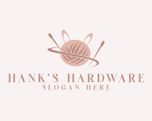 Hank - Rabbit Yarn Ball logo design