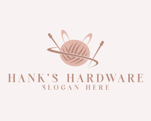 Rabbit Yarn Ball  logo design