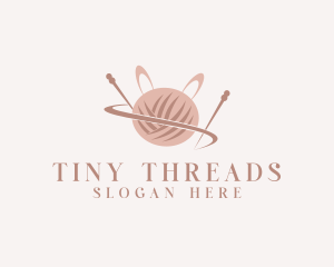 Rabbit Yarn Ball  logo design