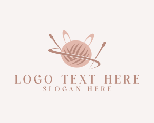 String - Rabbit Yarn Ball logo design