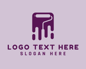 Paint Roller - Purple Paint Roller logo design