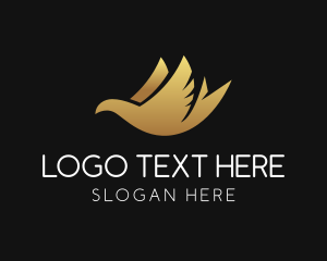 Silhouette - Luxury Wings Bird logo design