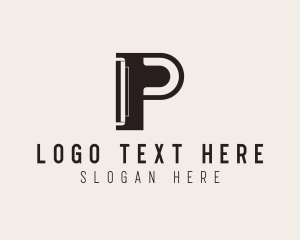 Letter P - Industrial Plumbing Maintenance logo design