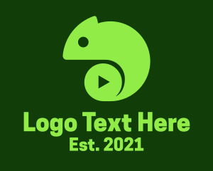 Lizard - Chameleon Media Player logo design