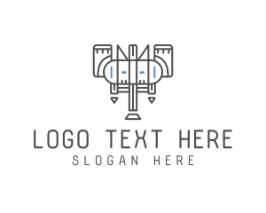 Metal Worker - Industrial Machine Mechanic logo design