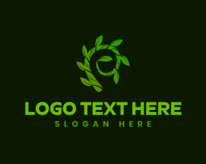 Tea - Leaf Vine Letter P logo design