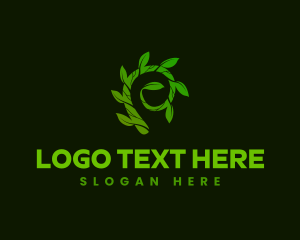 Plant - Leaf Vine Letter P logo design