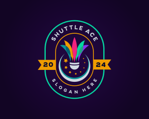 Sports Badminton Shuttle Cock logo design