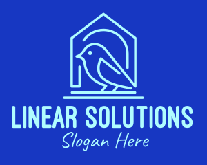 Linear - Blue Bird House logo design