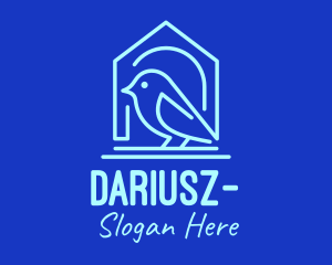 Sparrow - Blue Bird House logo design