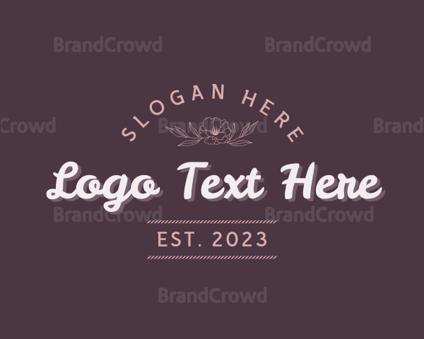 Retro Floral Business Logo