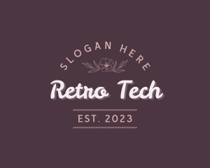 Retro Floral Business logo design