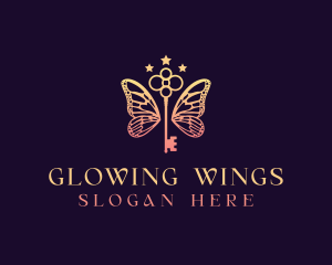 Key Butterfly Wings logo design