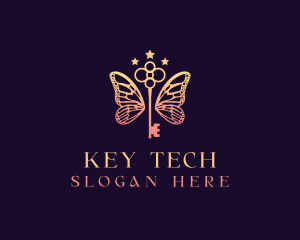 Key Butterfly Wings logo design