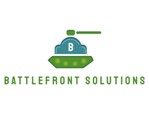 Warfare - Cloud Tank Weapon logo design