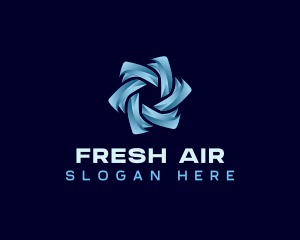 Cooling Air Conditioning Circulation logo design