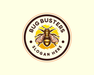 Bumblebee Apiary Bug logo design