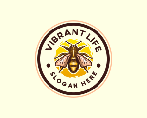 Bumblebee Apiary Bug logo design