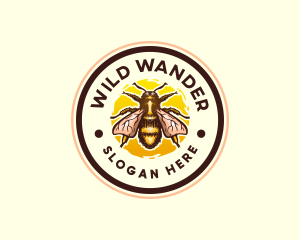 Bumblebee Apiary Bug logo design