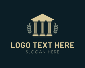 Paralegal - Modern Pillar Legal Courthouse logo design