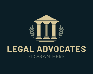 Modern Pillar Legal Courthouse logo design