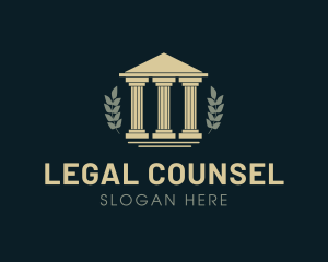 Modern Pillar Legal Courthouse logo design