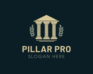 Modern Pillar Legal Courthouse logo design