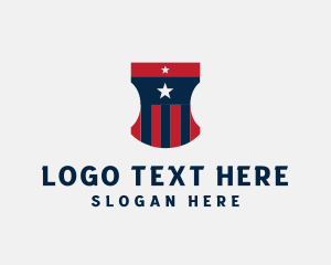 Stripes - Patriotic Shield Star logo design