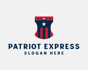 Patriotic Shield Star logo design