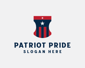 Stars And Stripes - Patriotic Shield Star logo design