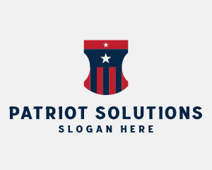 Patriot - Patriotic Shield Star logo design